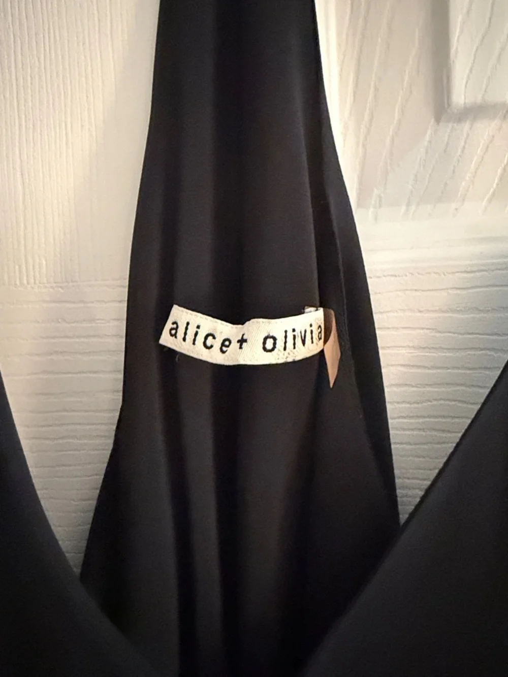 Alice and Olivia: Black Spaghetti-Strap Slip Dress - Picture 3 of 4